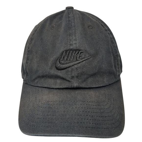 Nike Swoosh Heritage86 Slideback Hat Black One Size Embroidered Outdoor - Picture 1 of 9